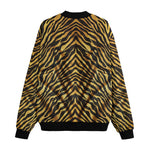 Bomber Jacket Gold and Black Tiger Print Fabric