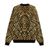 Bomber Jacket Gold and Black Tiger Print Fabric