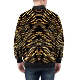 Bomber Jacket Shiny Gold and Black Stripes