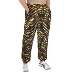 Men's Sweatpants Shiny Gold and Black Stripes