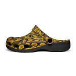 Classic Clogs Yellow and Black Snake Skin Pattern
