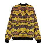 Bomber Jacket Yellow and Brown Snake Skin Print