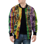 Bomber Jacket Colorful Snake Skin Patterns