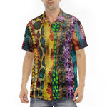 Men's Polo Shirt Colorful Snake Skin Patterns