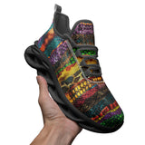 Sports Mesh Sneakers Colorful Snake Skin Patterns