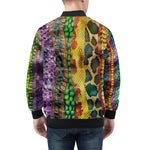 Bomber Jacket Colorful Snake Skin Patterns