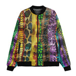 Bomber Jacket Colorful Snake Skin Patterns