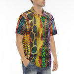 Men's Polo Shirt Colorful Snake Skin Patterns