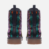 Leather Boots Colorful Snake Skin Patterns