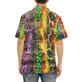 Hawaiian Shirt Colorful Snake Skin Patterns