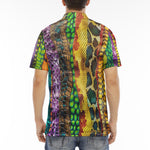Men's Polo Shirt Colorful Snake Skin Patterns