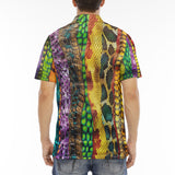 Men's Polo Shirt Colorful Snake Skin Patterns