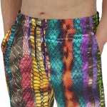 Men's Sweatpants Colorful Snake Skin Patterns