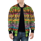 Bomber Jacket Colorful Snake Skin Patterns