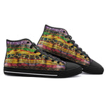 High-Top Canvas Shoes Colorful Snake Skin Patterns