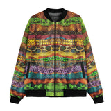 Bomber Jacket Colorful Snake Skin Patterns
