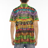 Men's Polo Shirt Colorful Snake Skin Patterns