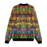 Bomber Jacket Colorful Snake Skin Patterns