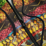 Men's Zip Up Hoodie Colorful Snake Skin Patterns