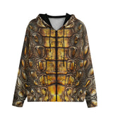 Men's Zip Up Hoodie Alligator Texture