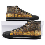 High-Top Canvas Shoes Alligator Texture