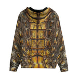 Men's Zip Up Hoodie Alligator Texture