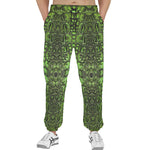 Men's Sweatpants Green Crocodile Skin Print