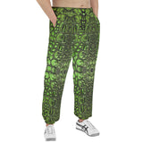 Men's Sweatpants Green Crocodile Skin Print