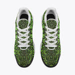 Air Cushion Sneakers Green Crocodile Skin Print