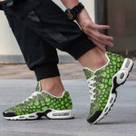 Air Cushion Sneakers Green Crocodile Skin Print