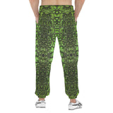 Men's Sweatpants Green Crocodile Skin Print