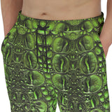 Men's Sweatpants Green Crocodile Skin Print