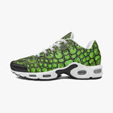 Air Cushion Sneakers Green Crocodile Skin Print