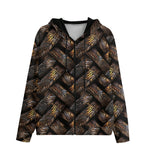 Men's Zip Up Hoodie Bronze Woven Rope