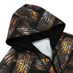 Men's Zip Up Hoodie Bronze Woven Rope