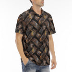 Men's Polo Shirt Bronze Woven Rope
