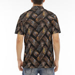 Men's Polo Shirt Bronze Woven Rope