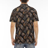 Men's Polo Shirt Bronze Woven Rope