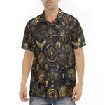 Men's Polo Shirt Digital Art Collage Magical Symbols