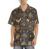 Hawaiian Shirt Digital Art Collage Magical Symbols