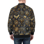 Bomber Jacket Digital Art Collage Magical Symbols