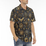 Men's Polo Shirt Digital Art Collage Magical Symbols