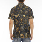Men's Polo Shirt Digital Art Collage Magical Symbols