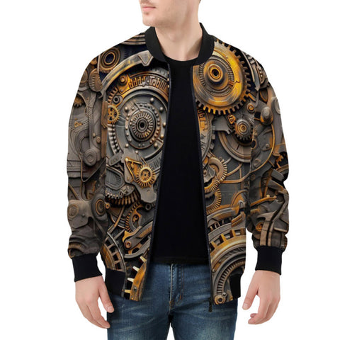 Bomber Jacket Mechanical Gears and Cogs