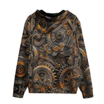 Men's Zip Up Hoodie Mechanical Gears and Cogs