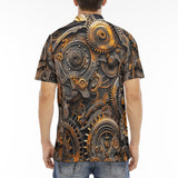 Men's Polo Shirt Mechanical Gears and Cogs