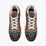 Air Cushion Sneakers Leather with Metal Decoration Art