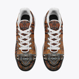 Air Cushion Sneakers Leather with Metal Decoration Art