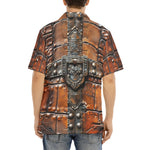 Hawaiian Shirt Leather with Metal Decoration Art