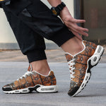 Air Cushion Sneakers Leather with Metal Decoration Art